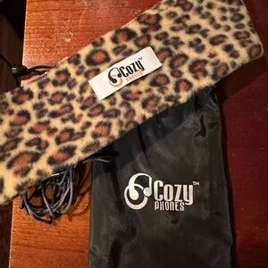 CozyPhones Leopard Print Headband Headphones